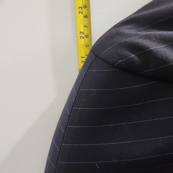 Chaps mens Blazer woolmark suit pinstripe coat 46R pants 38 x 30 100% wool 2pc - Picture 8 of 16